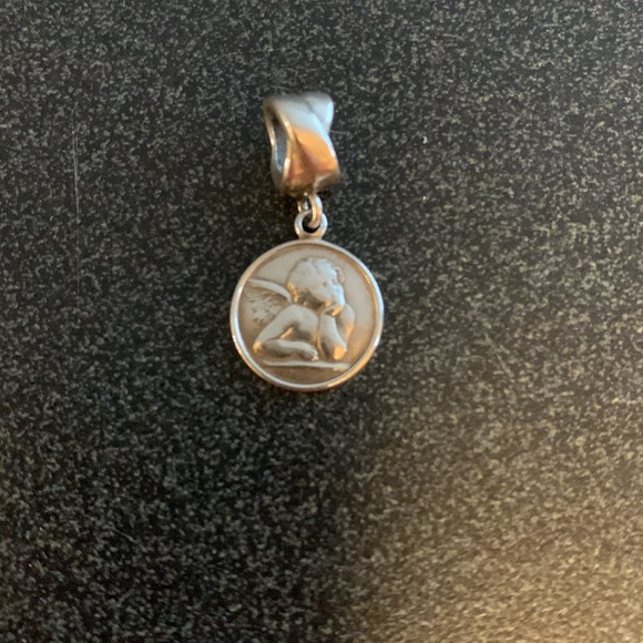 Handmade Jewelry Raphaels Winged Cherub Sterling Silver Dangle